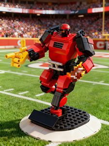 Bloques de Construcción de Robot Gigante <span class=keywords><strong>Guerrero</strong></span> de Fútbol, Juguete de Construcción de Modelo ABS, Figura de Robot Deportivo Personalizado, Decoración de Campo, Set de Regalo - Product Image 2