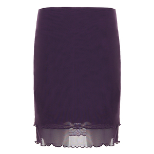 Falda Midi Ajustada de Malla de Color Sólido para Mujer, Elegante y Sexy, de Tul Transparente, Corte Entallado - Product Image 6