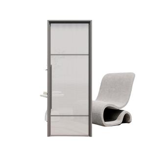 Putih setengah bulat jendela aluminium lengkungan atas kaca antigores desain isolasi suara jendela tingkap Perancis dengan Gril - Product Image 3