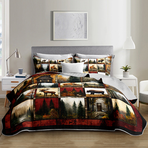 Juego de Ropa de Cama con Estampado Digital de Granja Animal, 3 Piezas, Edredón con Fundas de Almohada, Resistente a las Arrugas y Vibrante <span class=keywords><strong>para</strong></span> Dormitorio con Temática de Vida Silvestre - Product Image 2
