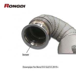 ท่อระบายความร้อนชนิดแคตเตอร์304เอสเอสสำหรับเมอร์เซเดสเบนซ์ GT53 GT50ท่อประสิทธิภาพ2.5ที - Product Image 4