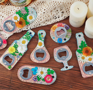 Lot en vrac d'ouvre-bouteilles vierges en résine, adaptés pour porte-clés, accessoires de bar DIY, bouchons de bière plats, cadeaux de fête - Product Image 3