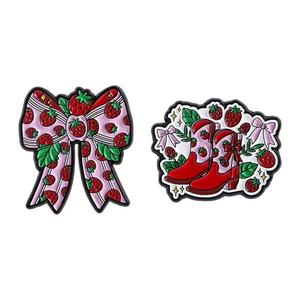 Mignon fraise arc <span class=keywords><strong>chanteur</strong></span> dérivés broche broche musique Album Badge pour les Fans cadeau mode doux émail coulée nouvel an chinois - Product Image 5
