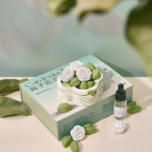 Aromatherapy Gardenia Tea Gift Box Fire-Free Diffuser Stone Essential Oil Fragrance-Lasting High-end Bedroom Souvenir Gift - Product Image 1