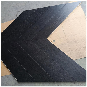 Hot bán phòng khách gỗ + sàn gỗ sồi trắng Gỗ sàn gạch/Đen Chevron Thiết kế sàn gỗ cứng - Product Image 4