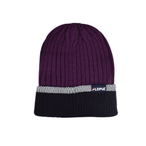 Gorro de invierno acrílico 100%, gorros de punto acanalados suaves y acogedores con bordado 3D, gorros gruesos amigables con la piel para viajes - Product Image 1