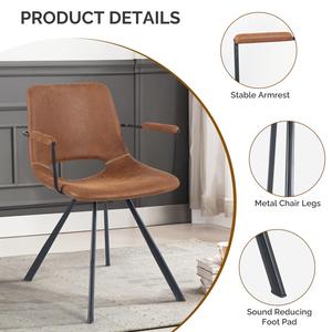 Chaise de salle à manger au design géométrique creux avec cadre noir mat plein de sens artistique pour les salons ou les cafés - Product Image 4