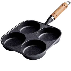 Hiện đại bốn lỗ gang chảo không tráng không dính cho bếp phổ quát cho chiên thực phẩm như bánh mì kẹp thịt trứng và bánh bao - Product Image 6