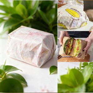 Papier ciré écologique biodégradable résistant à la graisse pour emballage alimentaire, sandwich, boulette de riz, rouleau de poulet, hamburger - Product Image 6