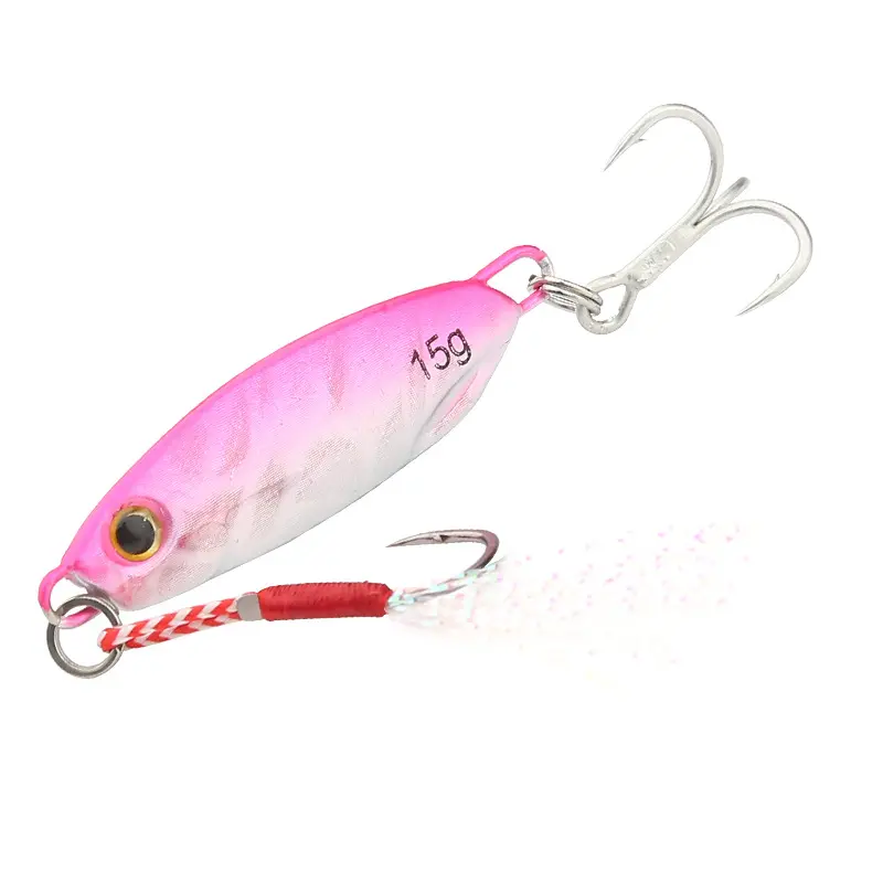 Esche da pesca Jigging 10g 15g 20g Micro maschere in mare aperto per tonno King Snapper Dogtooth Grouper Bass esca da pesca in metallo a bassa velocità