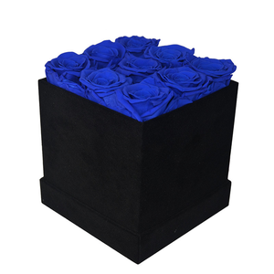 Caja de regalo eterna para siempre de Venta caliente con flor <span class=keywords><strong>inmortal</strong></span> eterna real estabilizada 9 piezas de rosas preservadas en caja cuadrada - Product Image 2