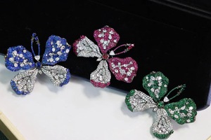 Inspired Luxury Silver Handmade <b>Butterfly</b> <b>Brooch</b> Cubic Zirconia Jewelry Made in China for Wholesale - Product Image 2