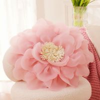Coussin carré décoratif personnalisé de luxe en velours rose uni avec motifs géométriques en forme de cœur, rembourrage en coton PP amovible et lavable