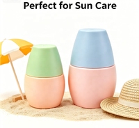 Mini flacon en plastique HDPE mignon et compressible de 30 et 50 ml avec insert et bouchon à vis pour gel pour les mains et crème solaire, soins de la peau
