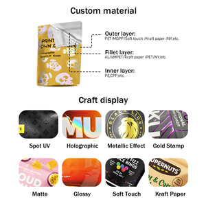 Kunden spezifisch bedruckte Folie Laminierte wieder versch ließbare Reiß verschluss tasche Geruchs sichere Kunststoff verpackung <span class=keywords><strong>Candy</strong></span> Gummies Edibles 3,5g Mylar-Taschen