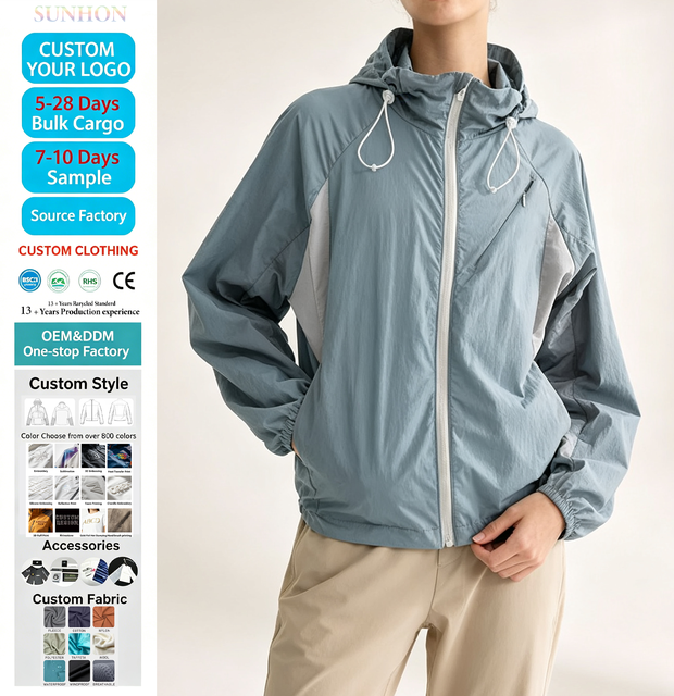 2in1 Multifunctional Hooded Zipper Windproof Breathable Soft Shell Eco Friendly Cycling Jacket Regular Fit Sun Protection