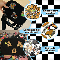 Nouveau bricolage fer sur des patchs de vêtements auto-adhésifs patchs de broderie de série Capybara de dessin animé brodés personnalisés