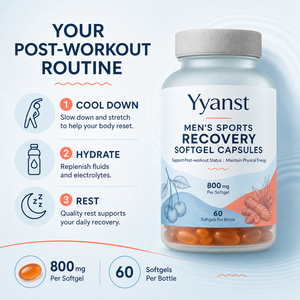 Men's Sports Recovery Softgel Capsules 800mg 60pcs Support <b>Post</b>‑workout Status Maintain Physical Energy Nutrition OEM - Product Image 4
