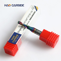 Fresa de carburo de un solo filo con recubrimiento DLC D4*12*50-D6, antiadherente, para aluminio, fresadora CNC, mecanizado de precisión