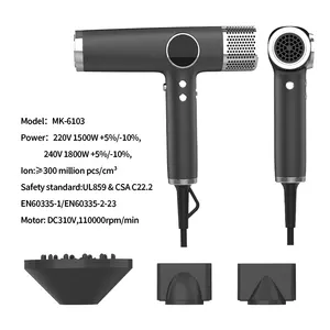 Salon Professional Hair Dryer 1200W Hot Sale Negative Ion Bldc Brushless High Speed Hair Dryer With 3 Levels Hairdryer Professional Salon Mini Travel