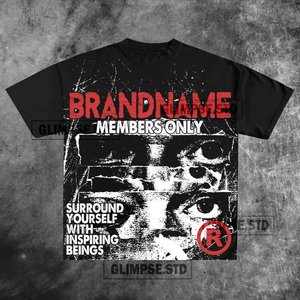 เสื้อยืดสตรีทแวร์ผ้าคอตตอน 100% หนานุ่ม พิมพ์ลายตามสั่ง ไม่ยับง่าย พร้อมโลโก้ที่คอหลัง ทรงโอเวอร์ไซส์ สำหรับผู้ชาย - Product Image 4