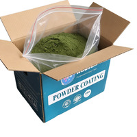 Yeşil Seri Kum Dokulu Polyester Termoset Toz Boya Anti UV Sprey Dış Mekan Mobilya Boyası Plastik Kaplama