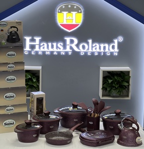 HausRoland Nồi Chống Dính Đúc Khuôn Tay Cầm Đo Nhiệt Độ Chảo Rán Nhôm Không Dính Bộ 12 Món Đồ Nấu Nướng - Product Image 5