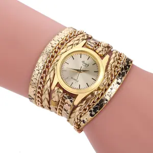 Reloj de pulsera de estilo retro para mujer, nuevo accesorio de moda, relojes de cuarzo de serpiente trenzada