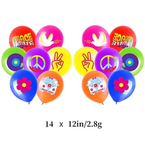 Artículos de Fiesta Retro con Temática de los Años 60, Guirnalda, Bandera, Globo Espiral, Decoraciones para Fiesta de Cumpleaños de los Años 60 - Product Image 5