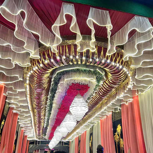 Décoration de fête de <span class=keywords><strong>mariage</strong></span>, lumières LED suspendues blanches, draperies en tissu <span class=keywords><strong>pour</strong></span> <span class=keywords><strong>mariage</strong></span> - Product Image 5