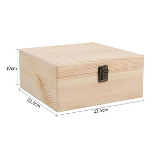 Scatola Organizzatrice per Tè in Legno di Bambù, Sicura per Alimenti, Senza Sostanze Chimiche, con Scomparti Regolabili, <span class=keywords><strong>Contenitore</strong></span> Rettangolare (4 Scomparti 14.3x4.4x4.2 per Tazze da Tè) - Product Image 1