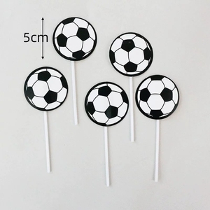 <span class=keywords><strong>Kit</strong></span> de décorations de gâteaux sur le thème du football avec but, ballon et joueurs pour fête d'<span class=keywords><strong>anniversaire</strong></span>, ensemble de pics à cupcakes sur le thème du sport - Product Image 4