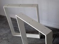 Pieds de table en métal réglables au design moderne pour cadre de bureau debout – Solides et faciles à installer – Utilisation à domicile/bureau