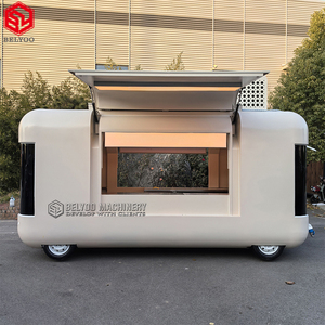 Belyoo BBQ Concession Trailer Fully Equipped Mobile Coffee Bar Shop Fast <strong>Food</strong> Trailer <strong>Food</strong> <strong>Truck</strong> Manufacturer with Full Kitchen