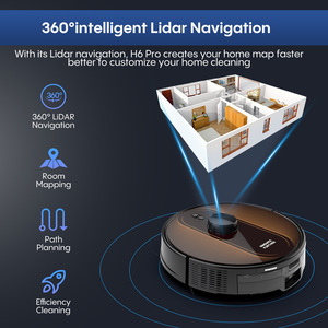 Aspirateur robot et serpillière H6 Pro 5000Pa 3 en 1 Navigation laser LDS Autonomie de 145 minutes Robot de nettoyage automatique des sols - Product Image 5