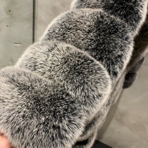 Nuova fabbrica di stile giacca di pelliccia di volpe elegante pelliccia invernale da donna cappotto <span class=keywords><strong>nero</strong></span> lungo pelliccia <span class=keywords><strong>Trench</strong></span> - Product Image 3