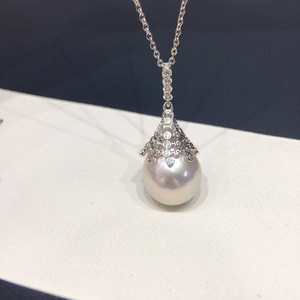 <span class=keywords><strong>Collana</strong></span> con Pendente di <span class=keywords><strong>Perle</strong></span> Barocche Naturali d'Acqua Dolce, Best Seller, con Accento in Zircone, Elegante Gioiello da Indossare Ogni Giorno per Donne - Product Image 5