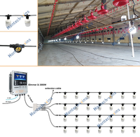 Hontech-sistema de iluminación programable para granja de pollos, regulador de intensidad simulado, 3 canales, 4500W, amanecer y atardecer