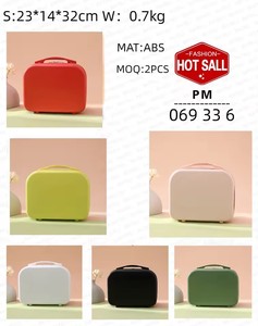 <span class=keywords><strong>Valise</strong></span> Mini OEM 14 Pouces Portable Étanche Sac de Rangement Boîte de Voyage à Code Serrure Sacs de Maquillage Personnalisés pour Femmes - Product Image 4