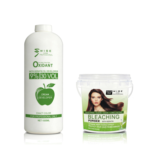 Le peroxyde d'hydrogène organique oxydant <span class=keywords><strong>9</strong></span>% et la poudre <span class=keywords><strong>de</strong></span> blanchiment des cheveux contiennent des extraits <span class=keywords><strong>de</strong></span> pomme et <span class=keywords><strong>de</strong></span> plante pour la décoloration des cheveux à la lumière - Product Image 1