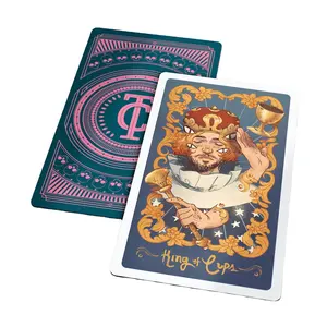 Kaart Groothandel Afdrukken Custom Affirmatie Kaarten Vrouwen Positieve Goedkope Tarot Deck Franse Orakel Kaarten Met Gids