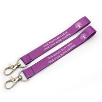 Tali leher kustom tempat kartu lencana ID lanyard kartun warna-warni lanyard nilon poliester lanyard