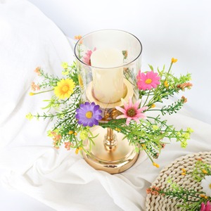 Romantico Portacandele a Forma di Margherita Artificiale per Matrimoni, San Valentino, Natale, Capodanno, Feste, Decorazione da Tavolo - Product Image 2