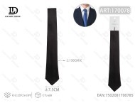 Cintura Formale Nera Larghezza 7,5 Cm in Pelle di Vacchetta Lucida con Fibbia a Perno Argento Stile Rettangolare - Product Image 3