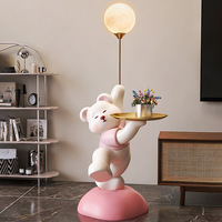 Décoration créative pour salon, lampe LED d'appoint en forme d'ours mignon pour chambre à coucher, table basse artistique, ornements de sol