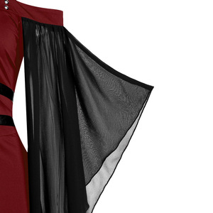 Ecowalson Halloween Cosplay disfraz gótico Vintage vestido murciélago manga larga con cordones vestidos Medieval fantasma novia vampiro ropa - Product Image 2