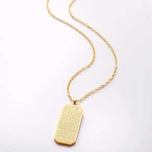 Joyería Islámica de Acero Inoxidable Inspire, <span class=keywords><strong>Collar</strong></span> con Etiqueta Islámica y Cadena de Cuerda, Joyería de Moda Unisex, Regalo - Product Image 3