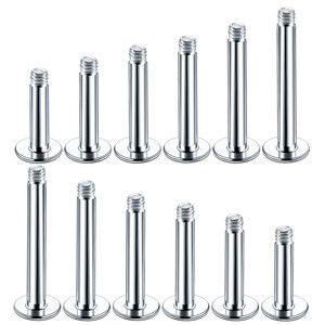 Pièces de barre de musculation à filetage externe en titane G23 |   Tige filetée de remplacement pour bijoux de piercing corporel - Product Image 2