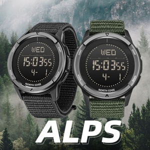 NORTH EDGE ALPS Montre Digitale Originale pour Homme Fibre de Carbone Extérieur Antichoc Sport Super Légère Boussole Étanche 50M Montre-Bracelet - Product Image 3