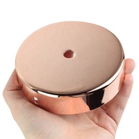 Accessoires d'éclairage DIY Plaque de plafond Suspension Lustre Disque Métal Placage Noir Or Chrome Ventouse Plateau épaissi Base